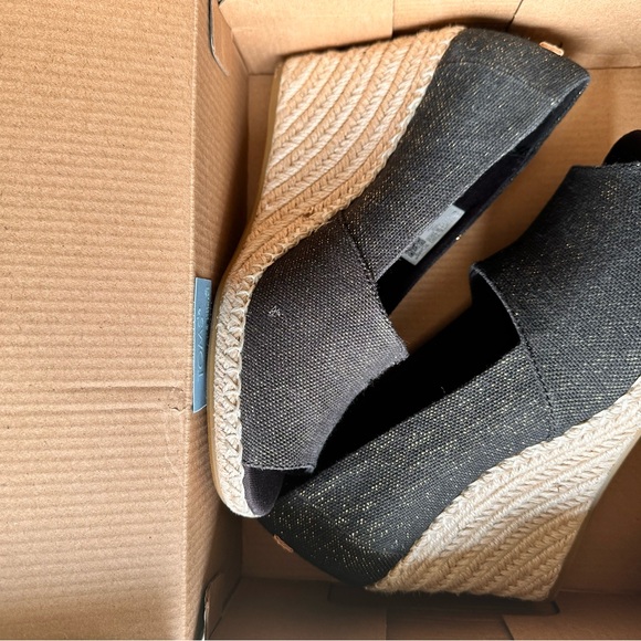 Toms Shoes - Toms Black Wedge Espadrilles brand new in box